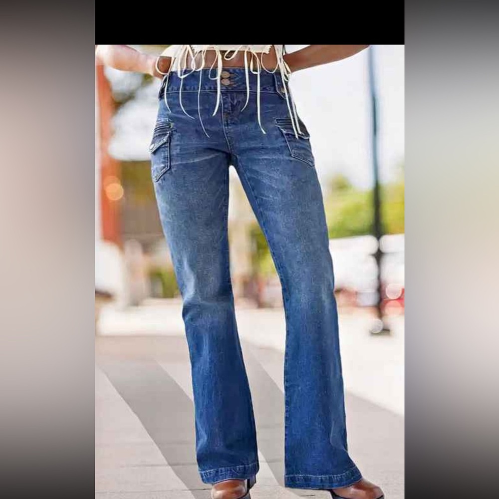 🌟Flamingo Pocket Detail Jeans